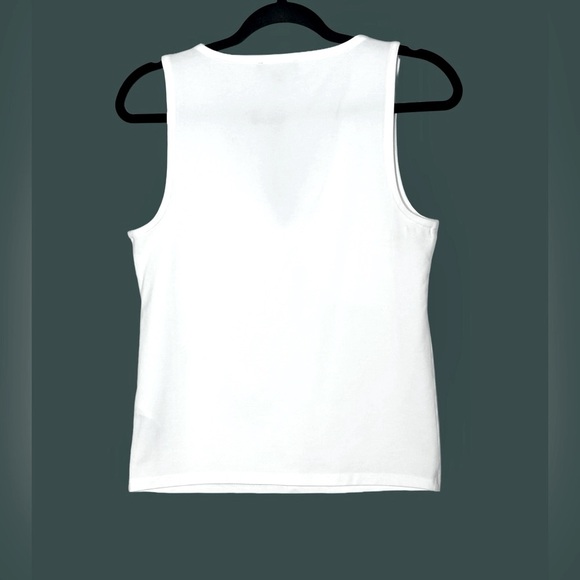 NWT J. Crew White Stretch Cotton-Blend V-Neck Top, Sizes S & M - Picture 5 of 12